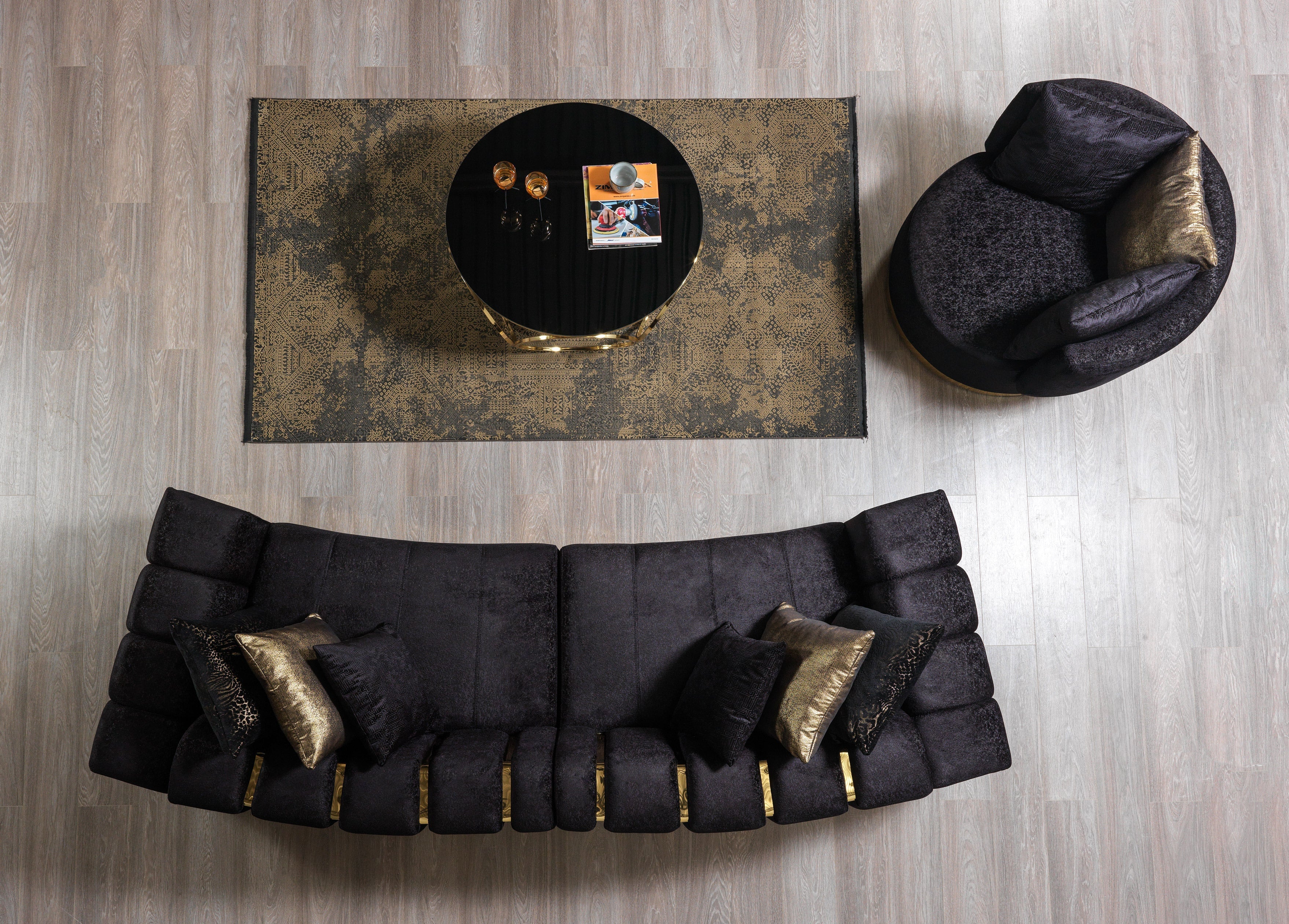 Michelle Black Velvet Chair - MICHELLE BK-CH - Bien Home Furniture & Electronics