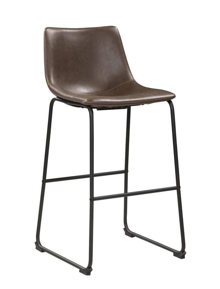 Michelle Two-tone Brown/Black Armless Bar Stools, Set of 2 - 102536 - Bien Home Furniture &amp; Electronics
