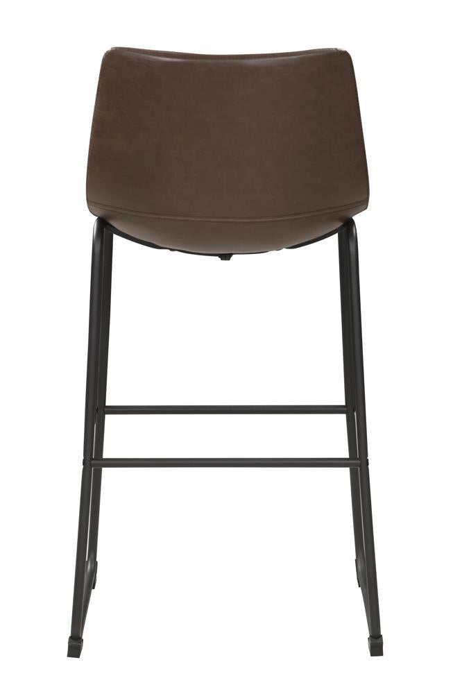 Michelle Two-tone Brown/Black Armless Bar Stools, Set of 2 - 102536 - Bien Home Furniture & Electronics