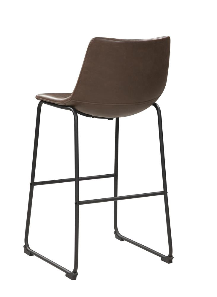 Michelle Two-tone Brown/Black Armless Bar Stools, Set of 2 - 102536 - Bien Home Furniture & Electronics