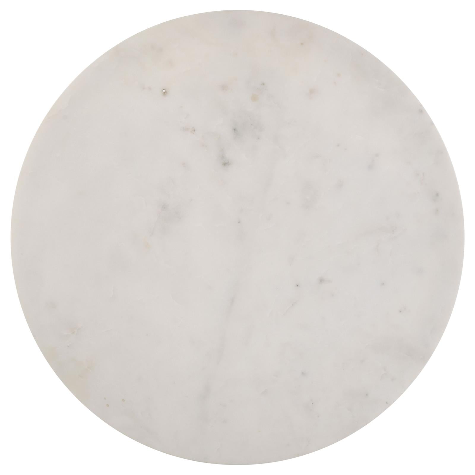 Miguel White/Black Marble Top Round Accent Table - 931227 - Bien Home Furniture & Electronics