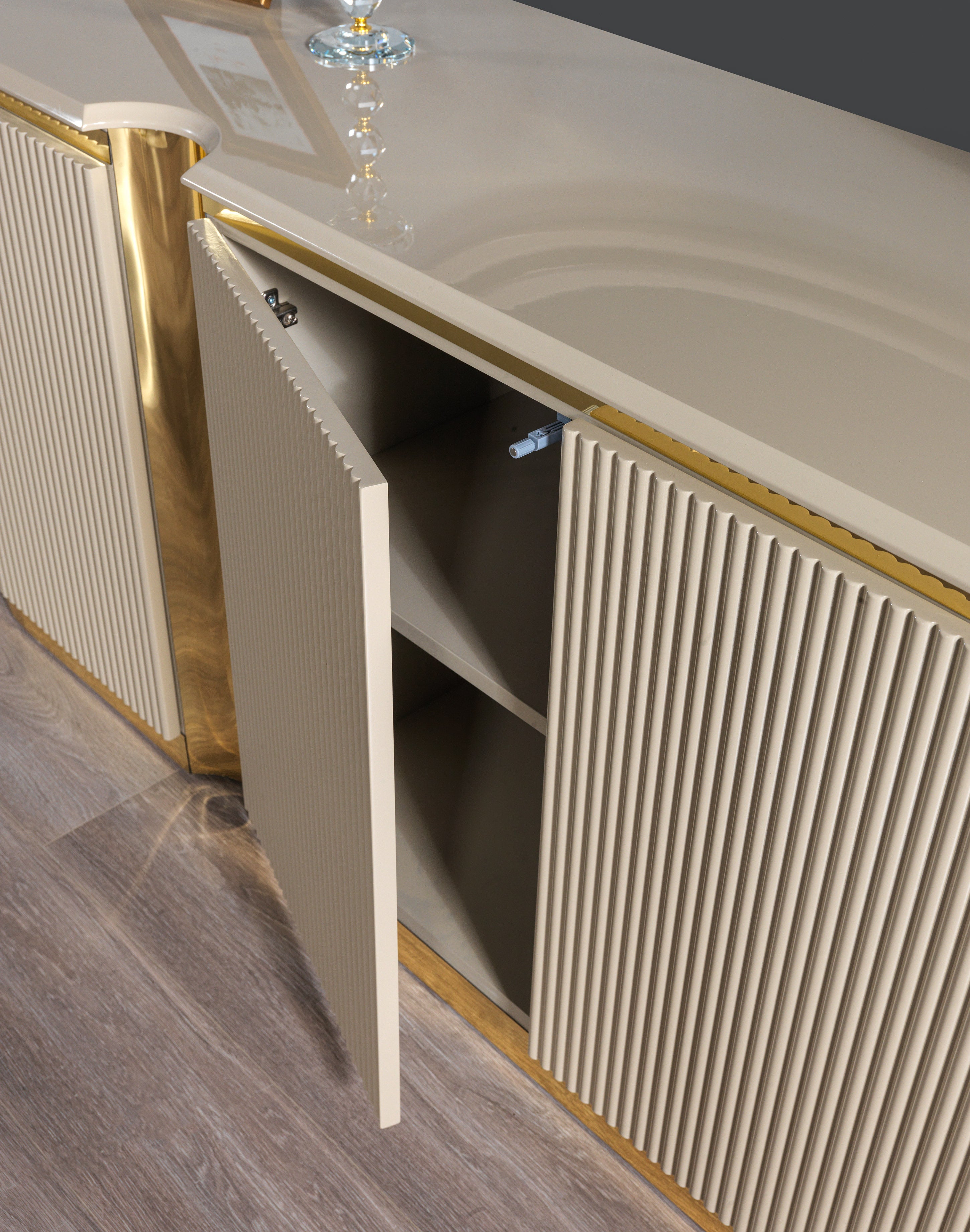Milena Ivory Dining Server - MILENAIV-SRV - Bien Home Furniture & Electronics