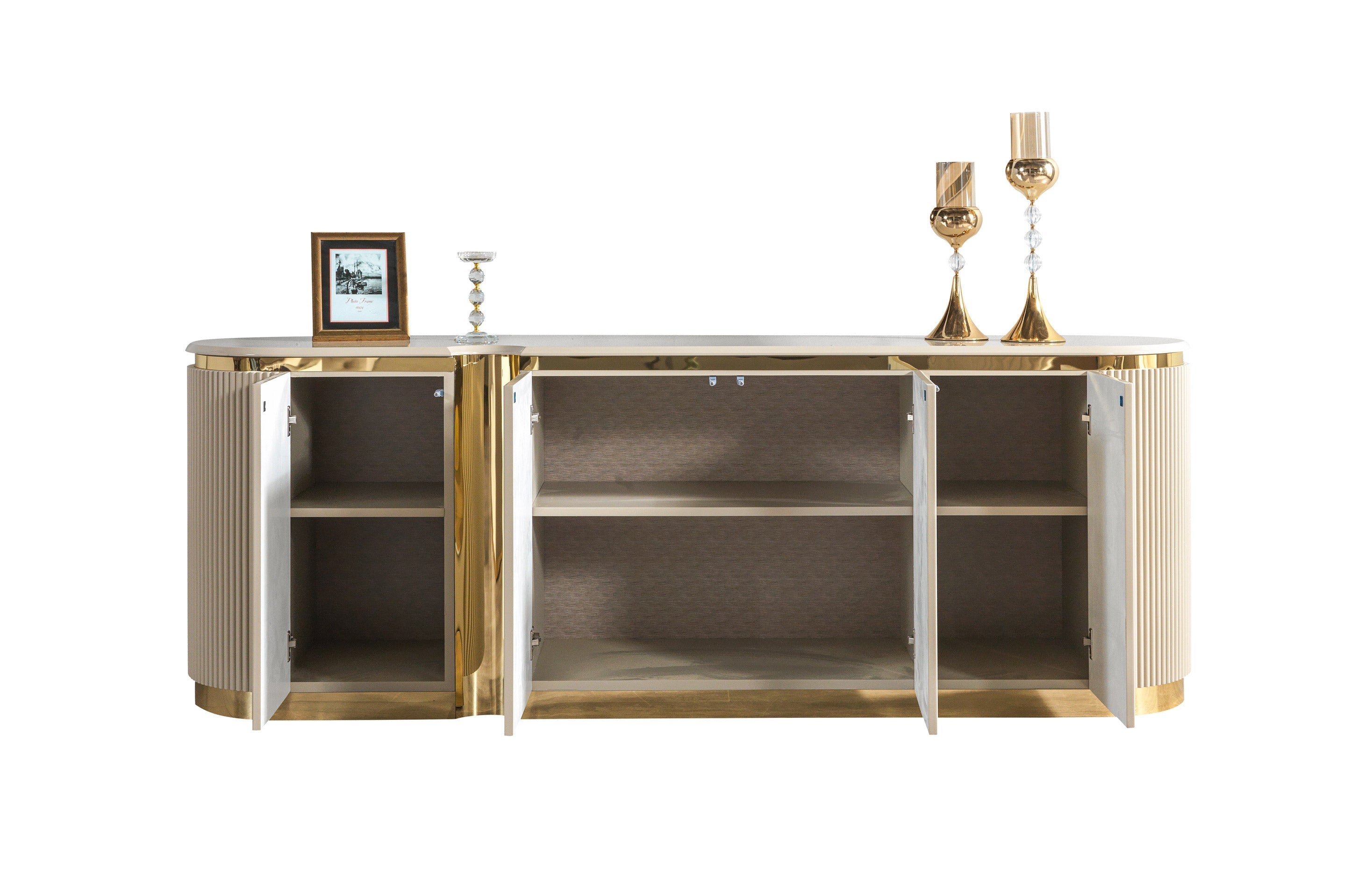 Milena Ivory Dining Server - MILENAIV-SRV - Bien Home Furniture & Electronics