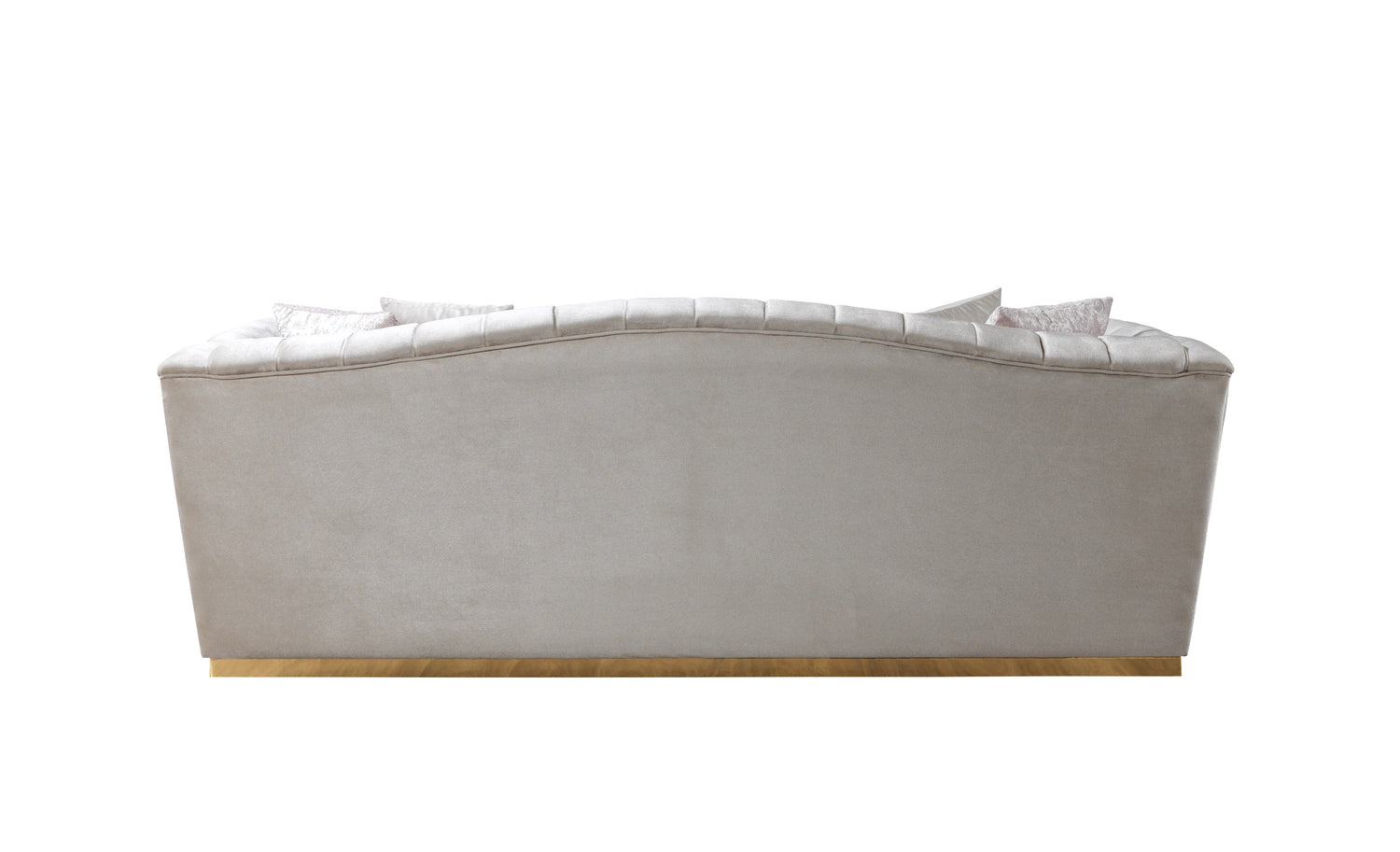 Milena Ivory Velvet Sofa & Loveseat - MILENAIV-SL - Bien Home Furniture & Electronics