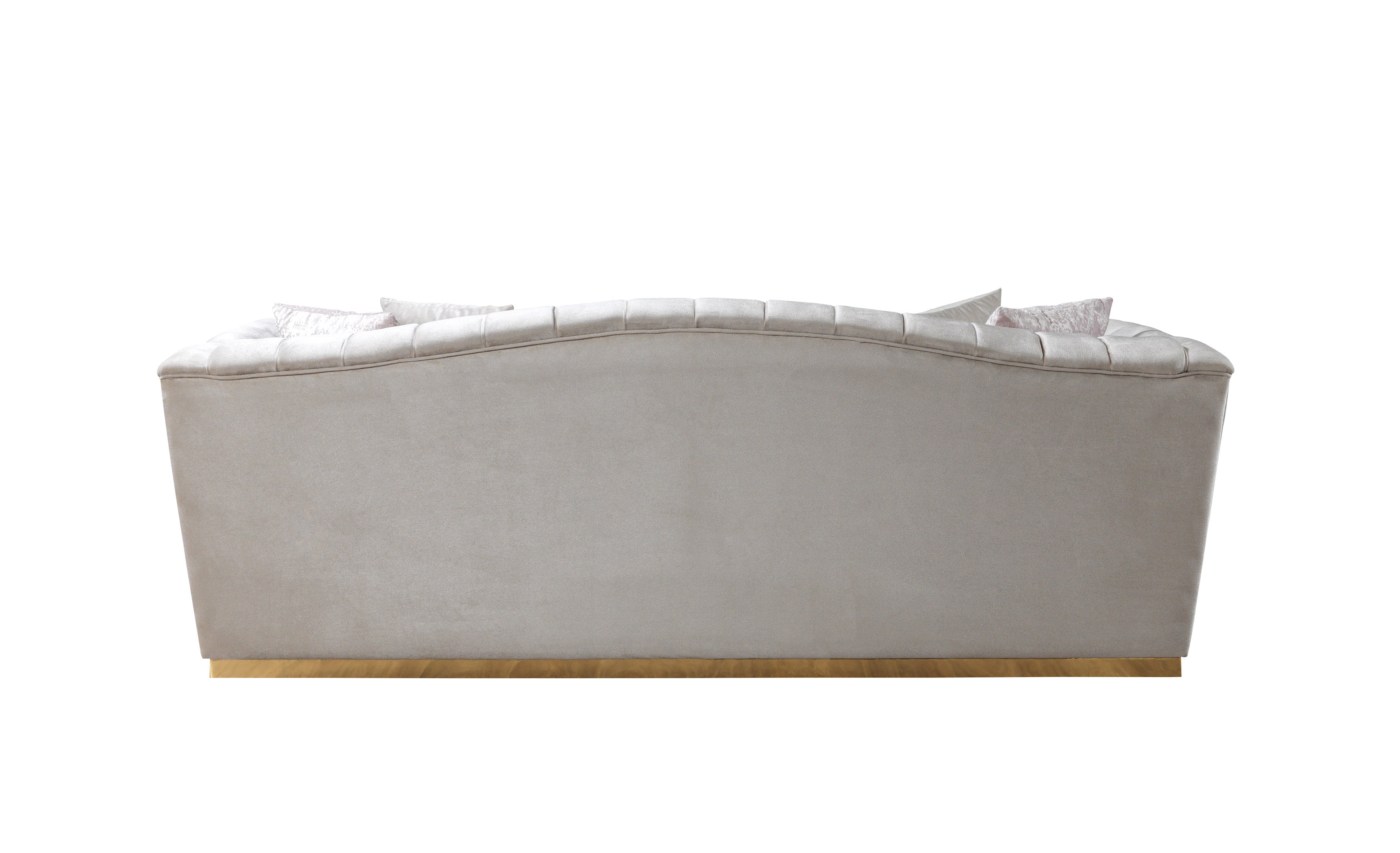 Milena Ivory Velvet Sofa & Loveseat - MILENAIV-SL - Bien Home Furniture & Electronics
