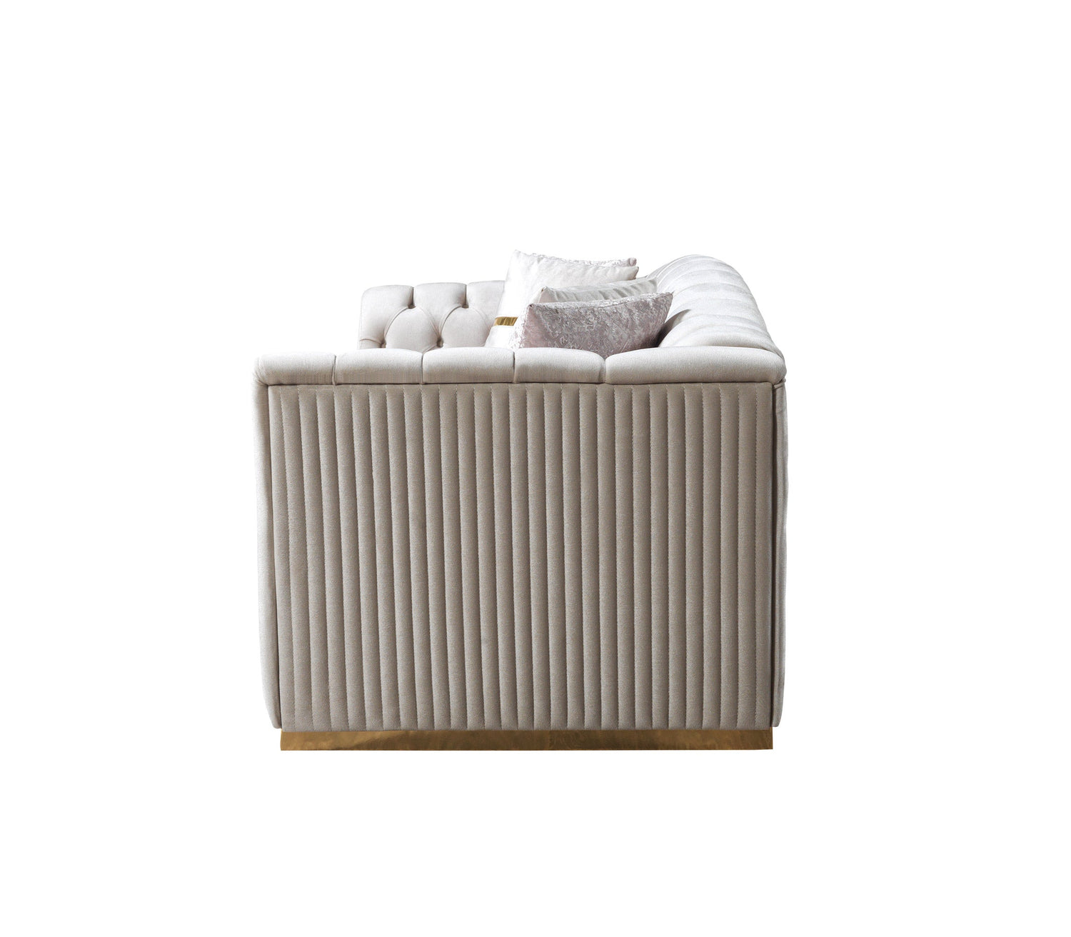 Milena Ivory Velvet Sofa & Loveseat - MILENAIV-SL - Bien Home Furniture & Electronics
