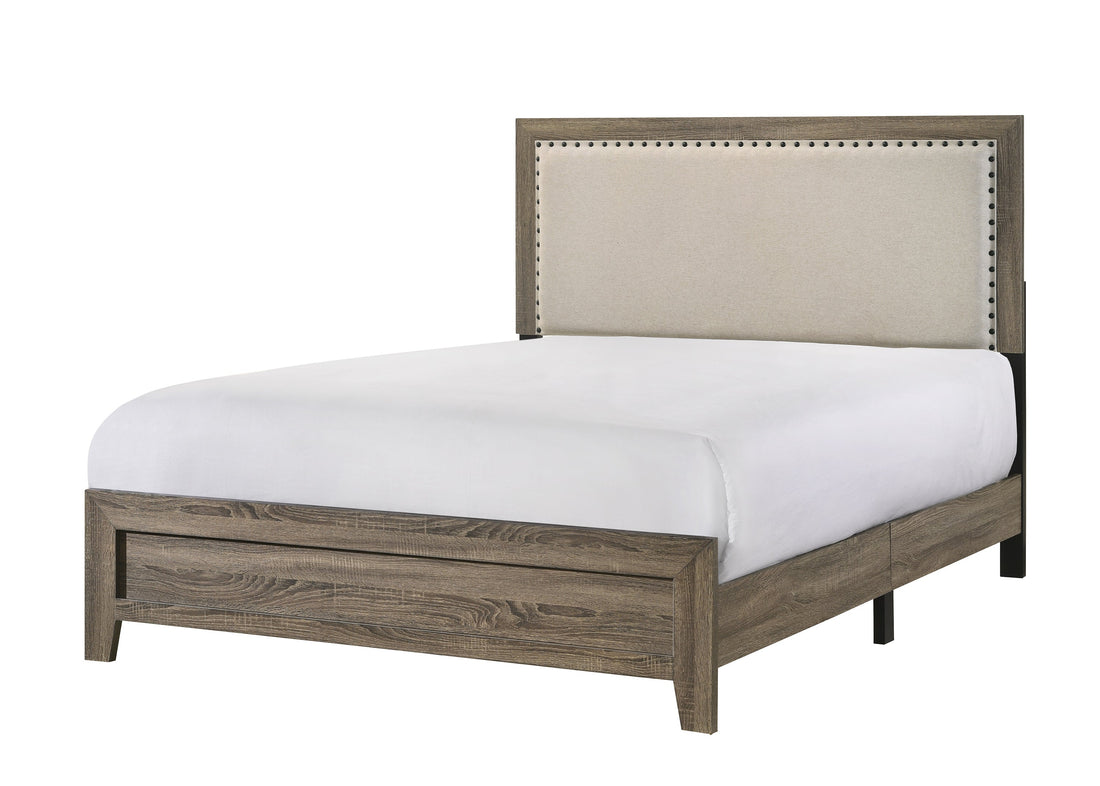 Mille Brownish Gray Upholstered Youth Bedroom Set - SET | B9205-T-BED | B9200-2 | B9200-4 - Bien Home Furniture &amp; Electronics