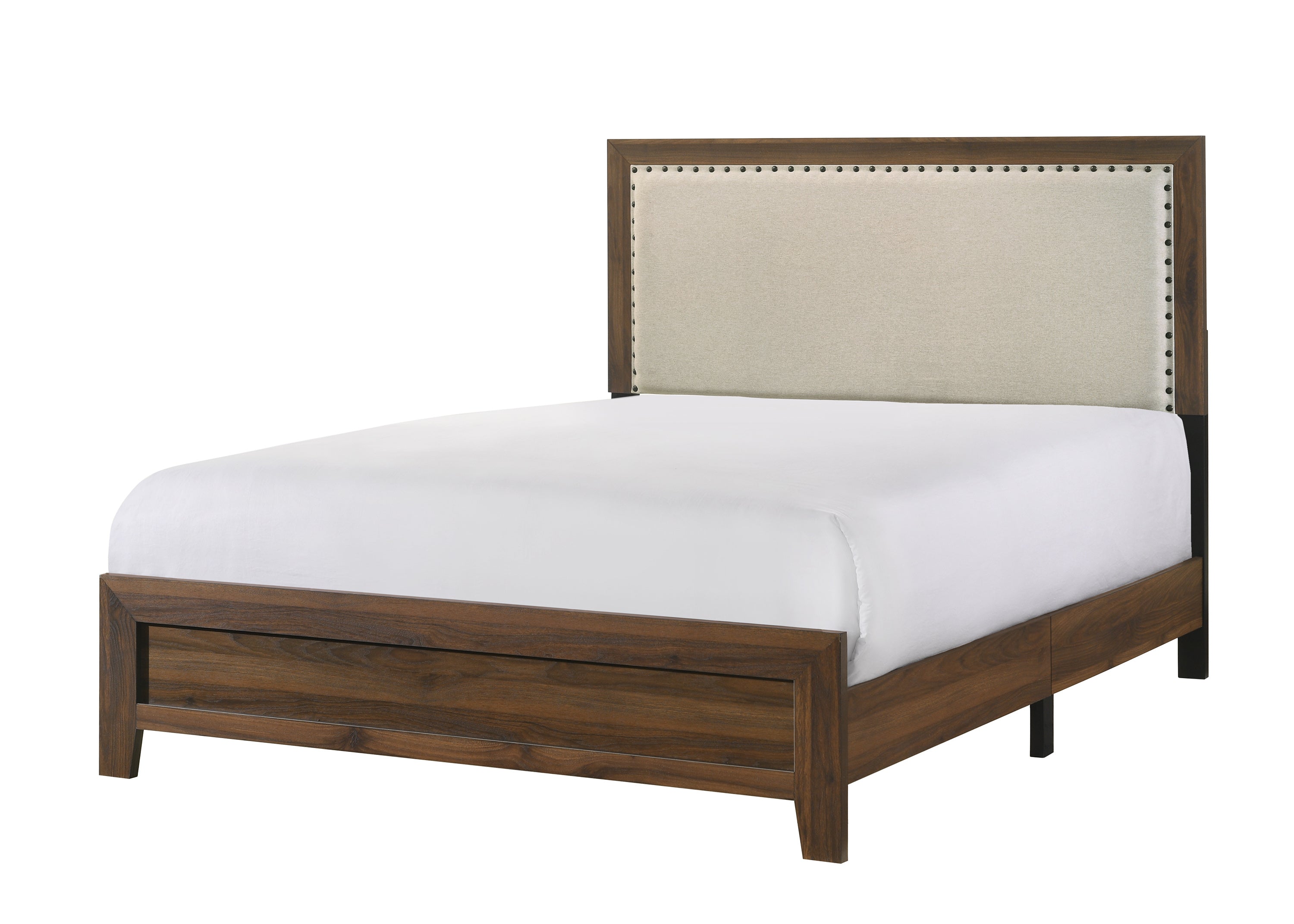 Mille Cherry Brown Upholstered Youth Bedroom Set - SET | B9255-T-BED | B9250-2 | B9250-4 - Bien Home Furniture & Electronics