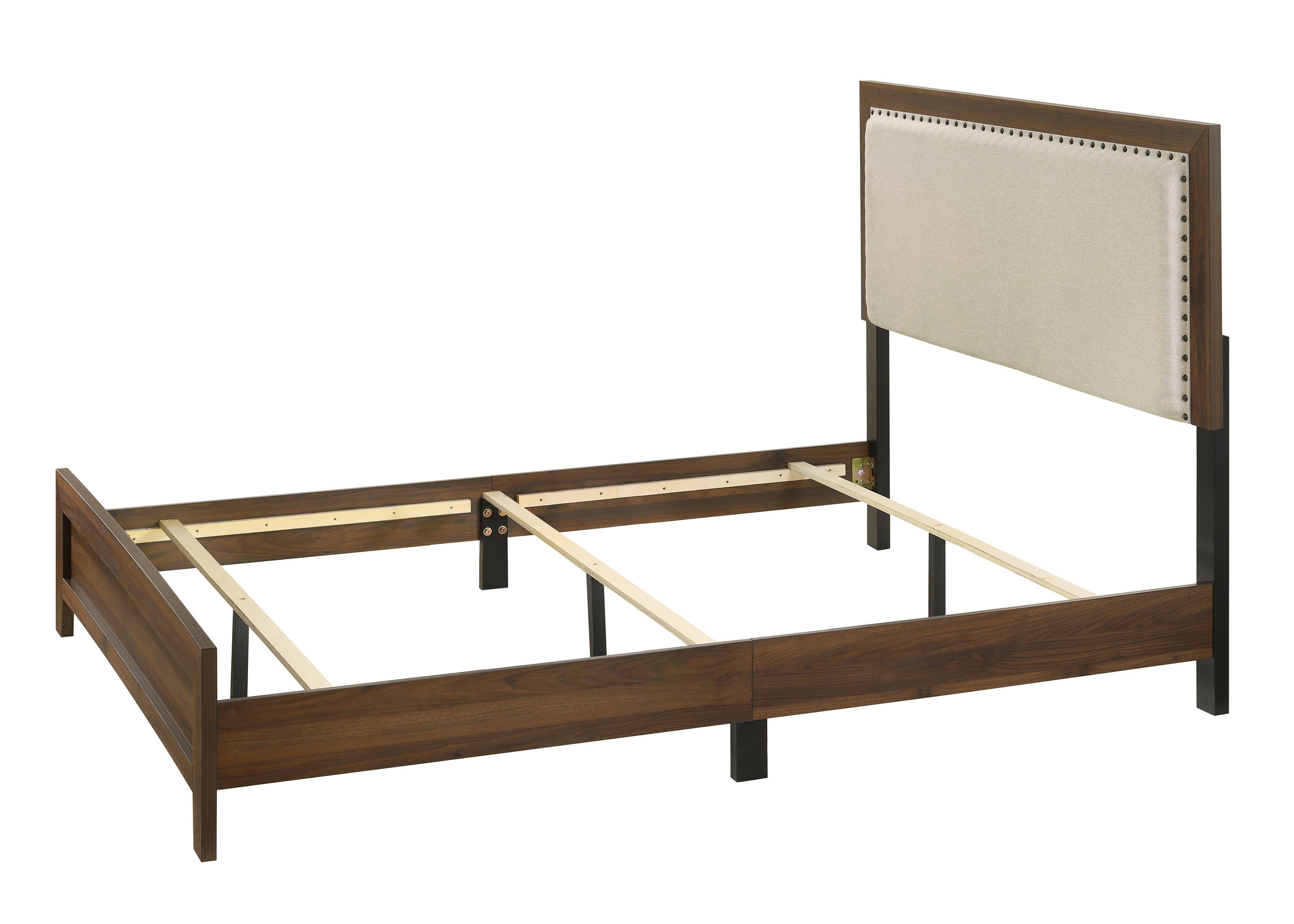 Mille Cherry Brown Upholstered Youth Bedroom Set - SET | B9255-T-BED | B9250-2 | B9250-4 - Bien Home Furniture & Electronics