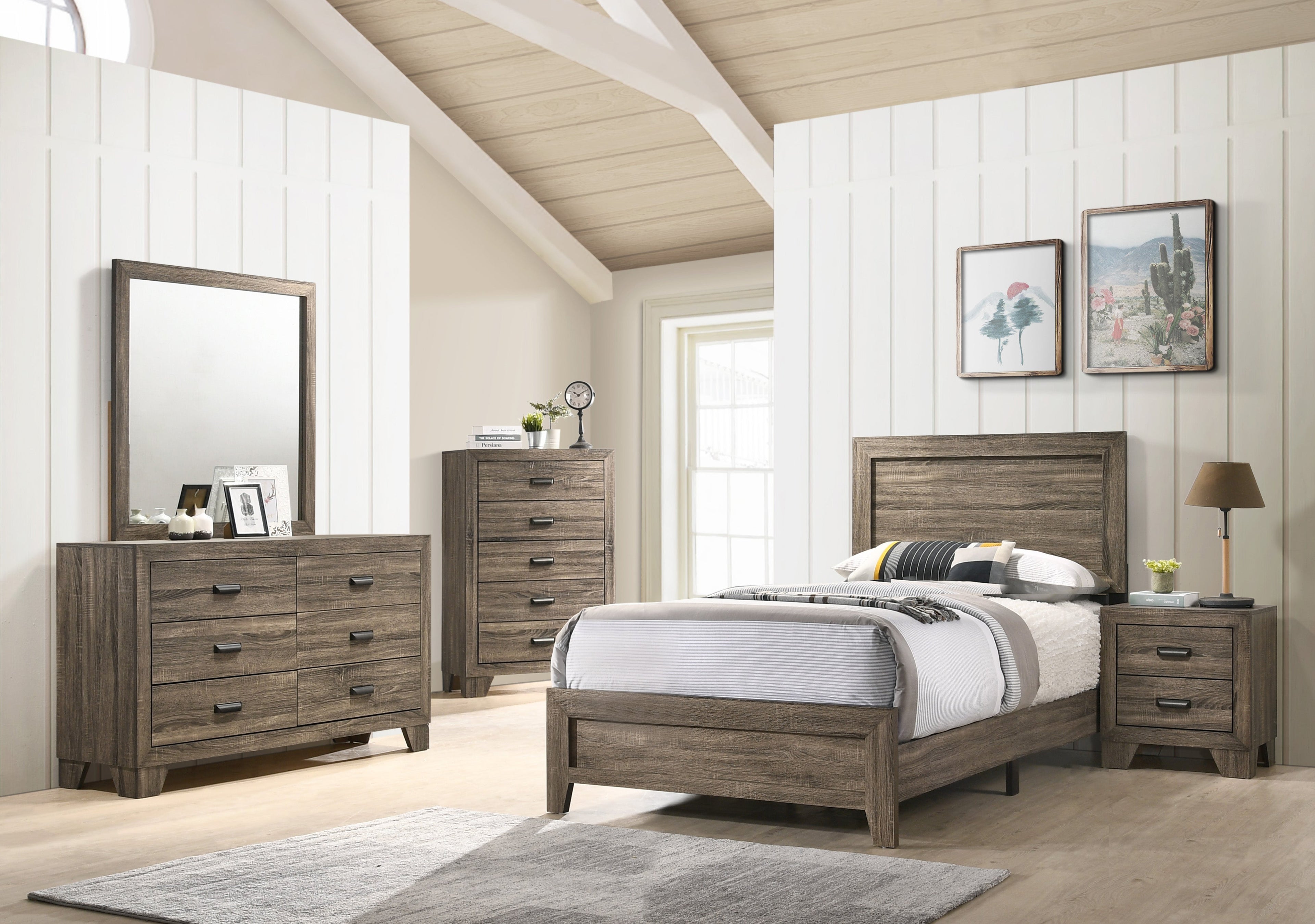 Millie Brown Twin Panel Bed - B9200-T-BED - Bien Home Furniture & Electronics