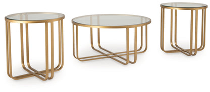 Milloton Gold Table (Set of 3) - T398-13 - Bien Home Furniture &amp; Electronics