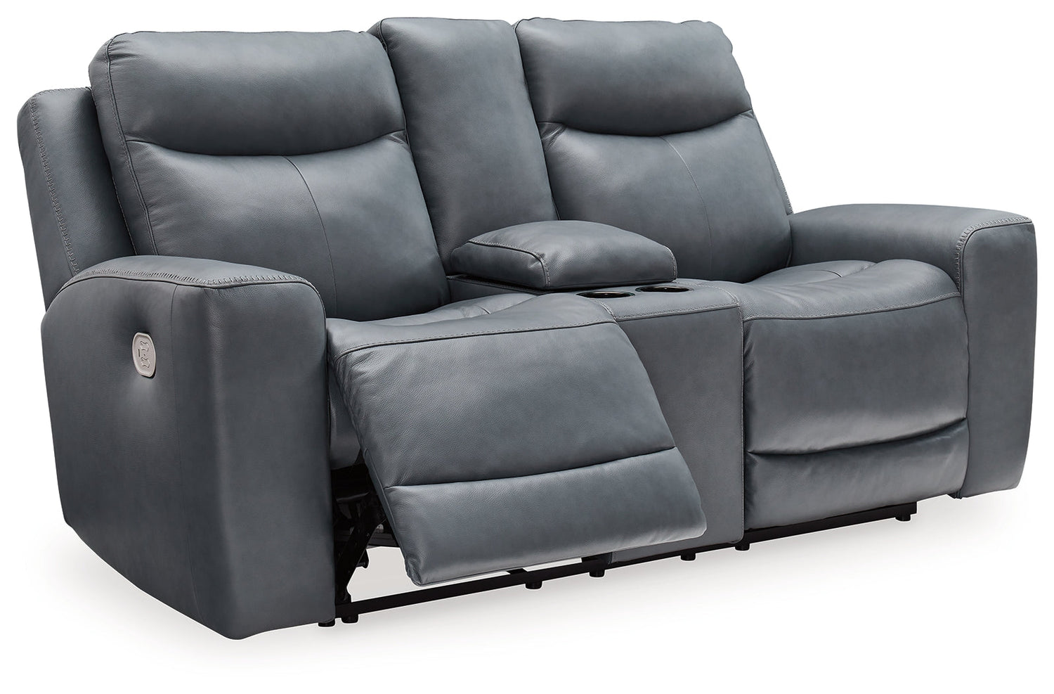 Mindanao Steel Power Reclining Loveseat with Console - U5950418 - Bien Home Furniture & Electronics