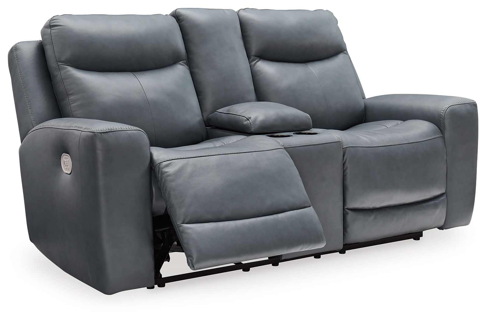 Mindanao Steel Power Reclining Loveseat with Console - U5950418 - Bien Home Furniture & Electronics