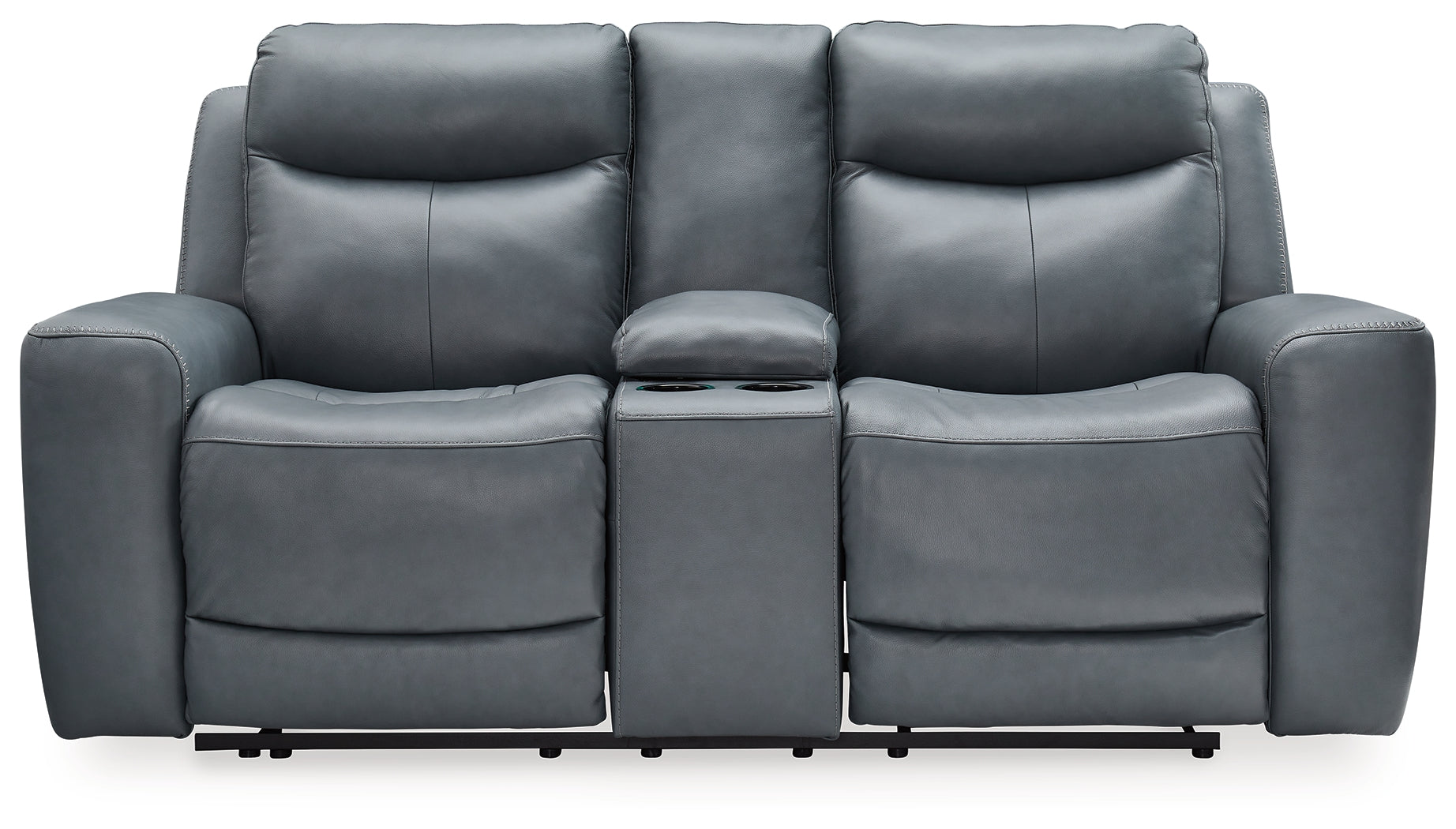 Mindanao Steel Power Reclining Loveseat with Console - U5950418 - Bien Home Furniture & Electronics