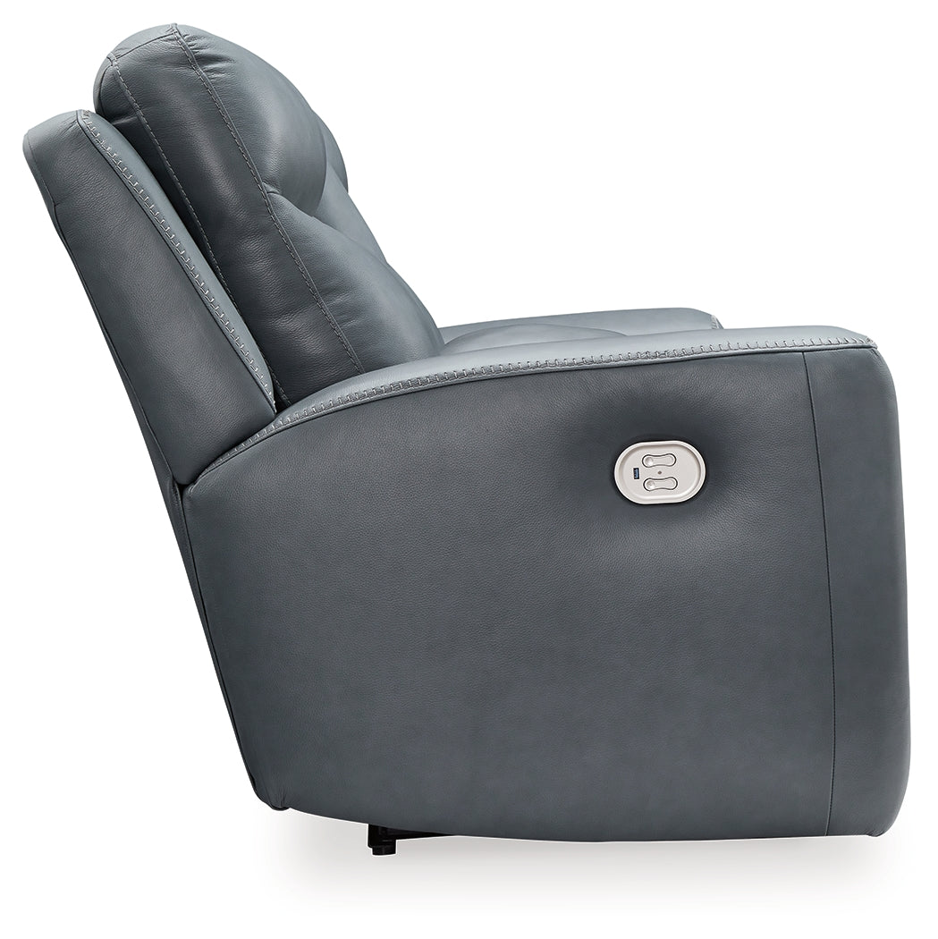 Mindanao Steel Power Reclining Loveseat with Console - U5950418 - Bien Home Furniture & Electronics