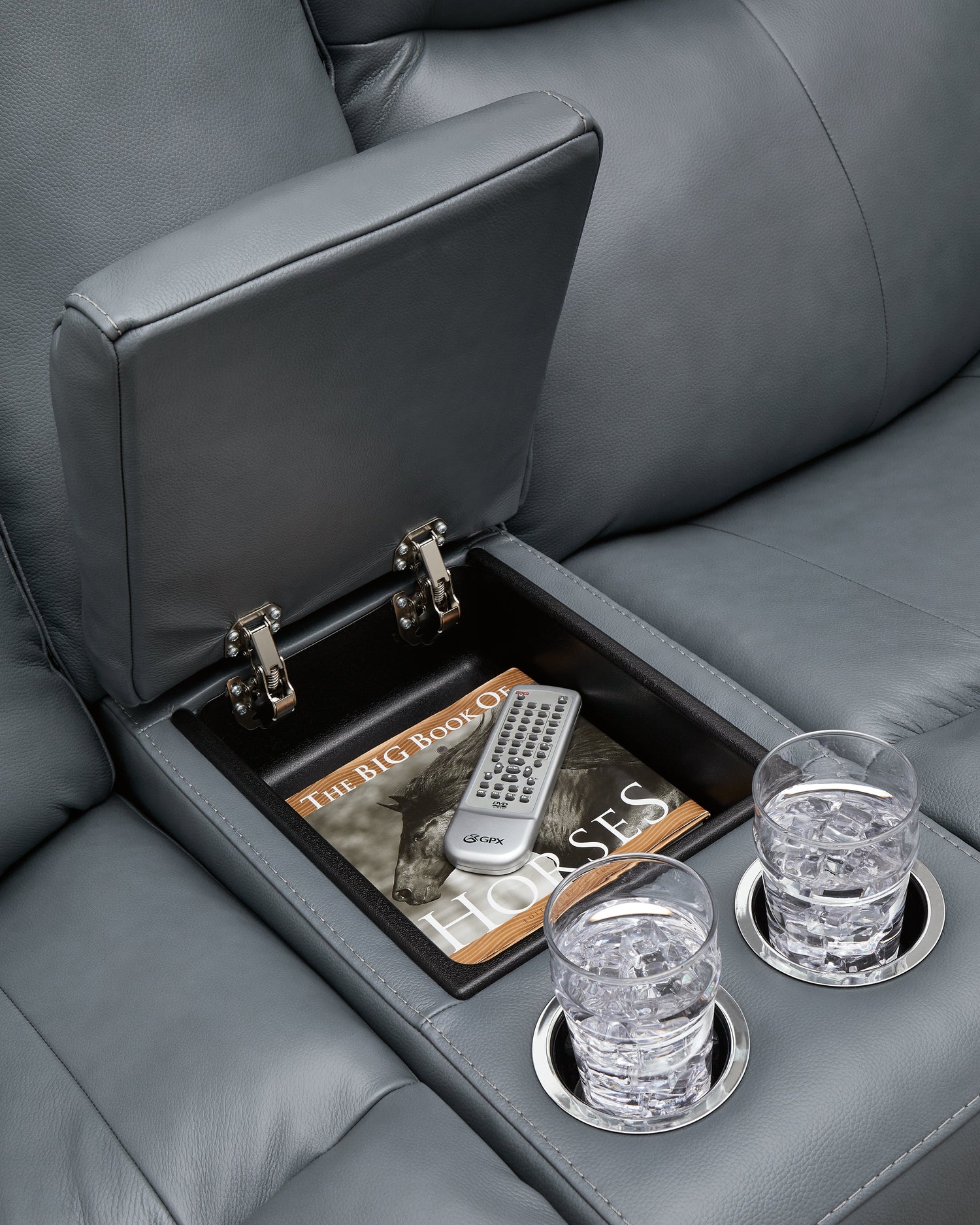 Mindanao Steel Power Reclining Loveseat with Console - U5950418 - Bien Home Furniture & Electronics