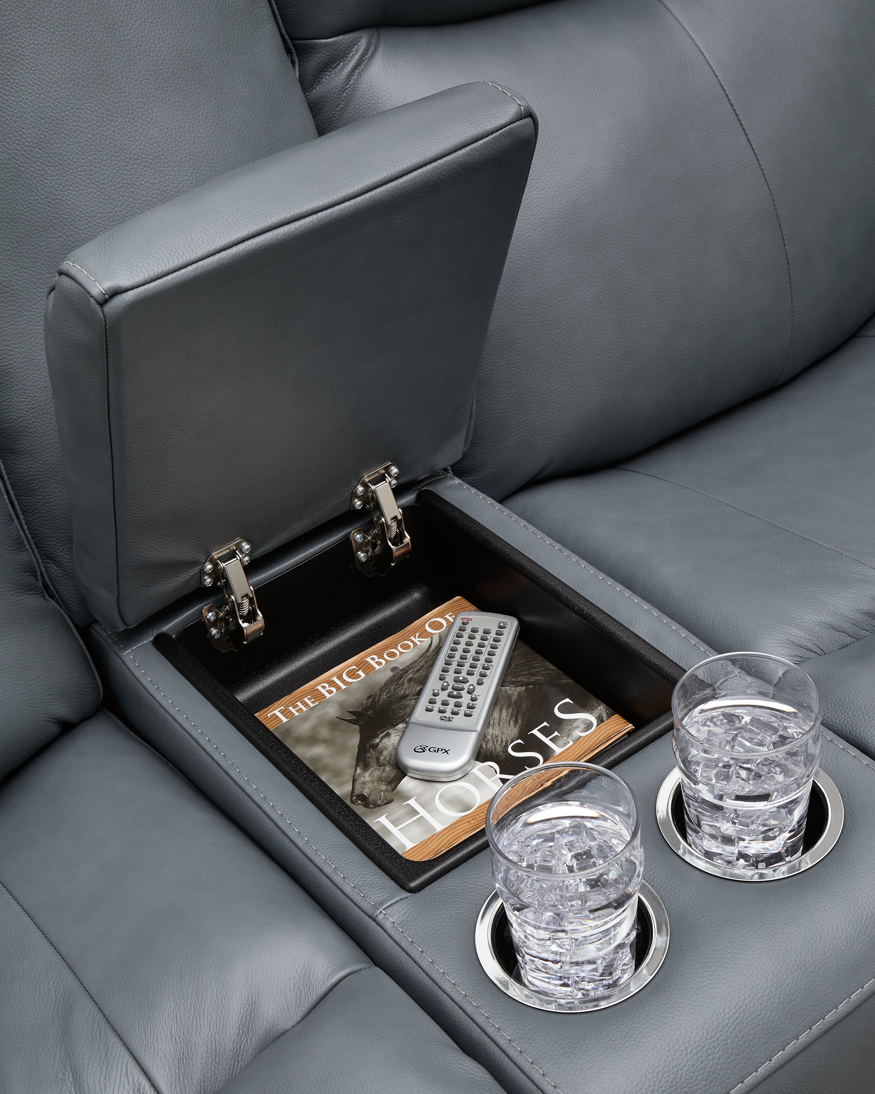 Mindanao Steel Power Reclining Loveseat with Console - U5950418 - Bien Home Furniture & Electronics