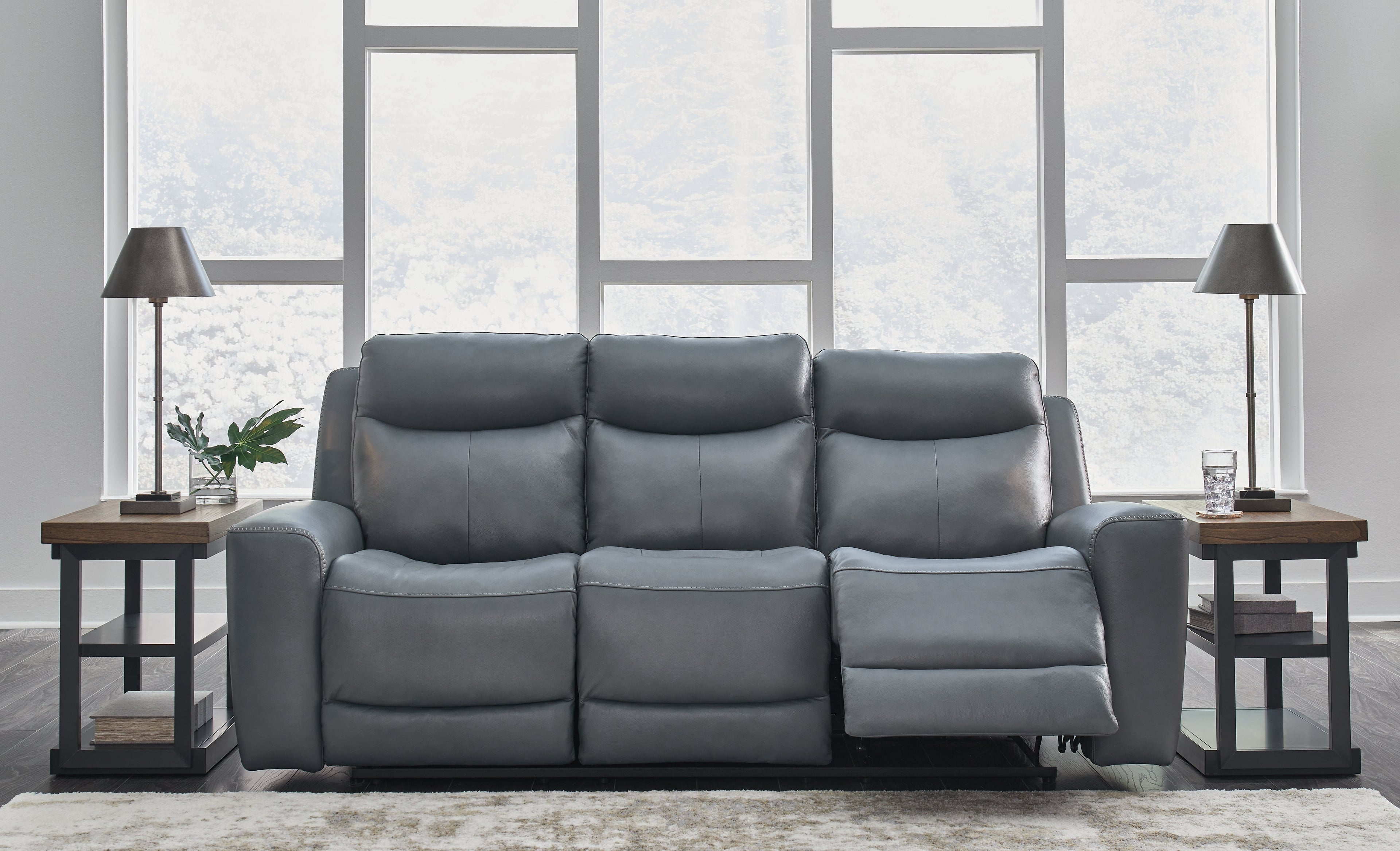 Mindanao Steel Power Reclining Sofa - U5950415 - Bien Home Furniture & Electronics