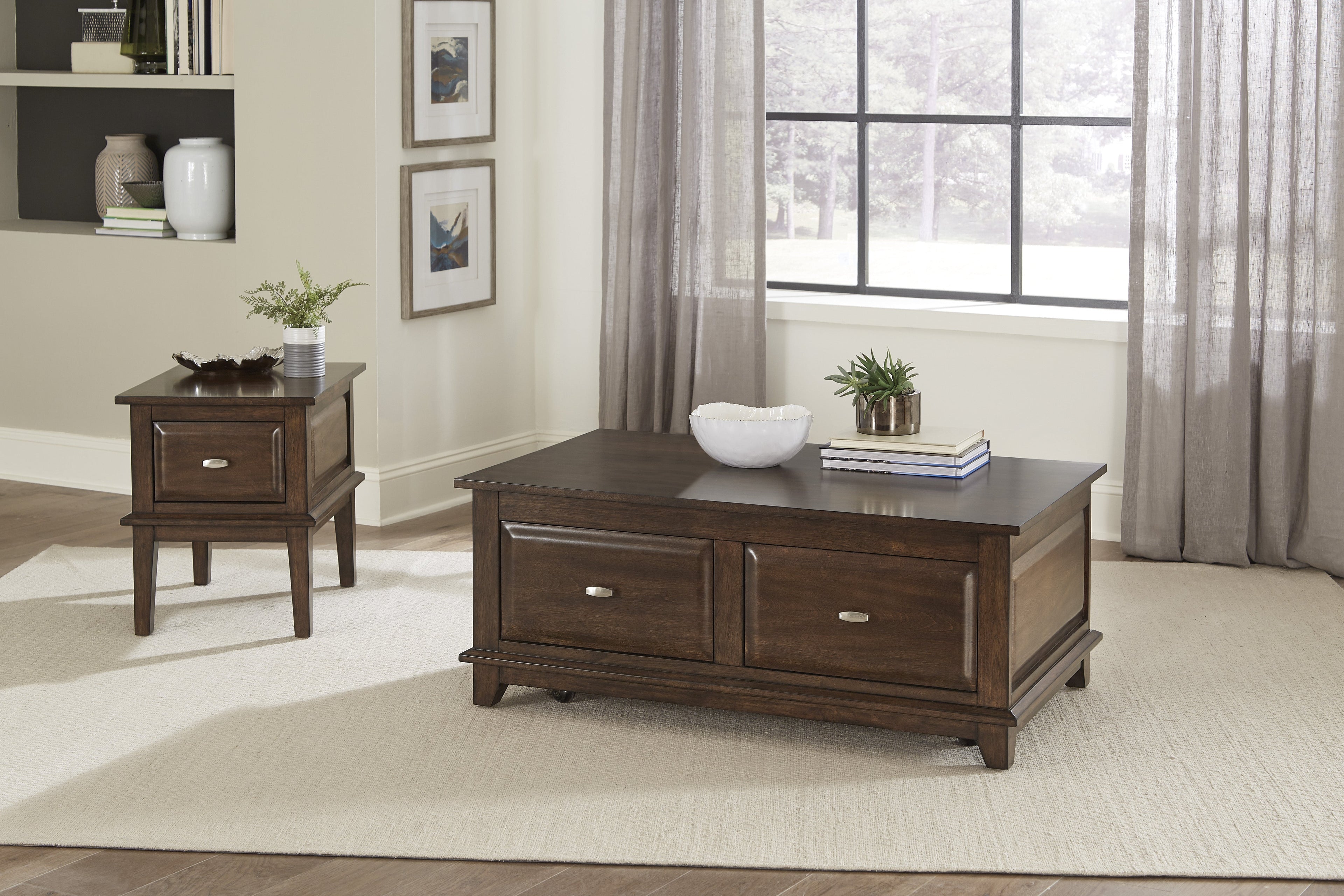 Minot Brown Cherry End Table - 3621-04 - Bien Home Furniture & Electronics