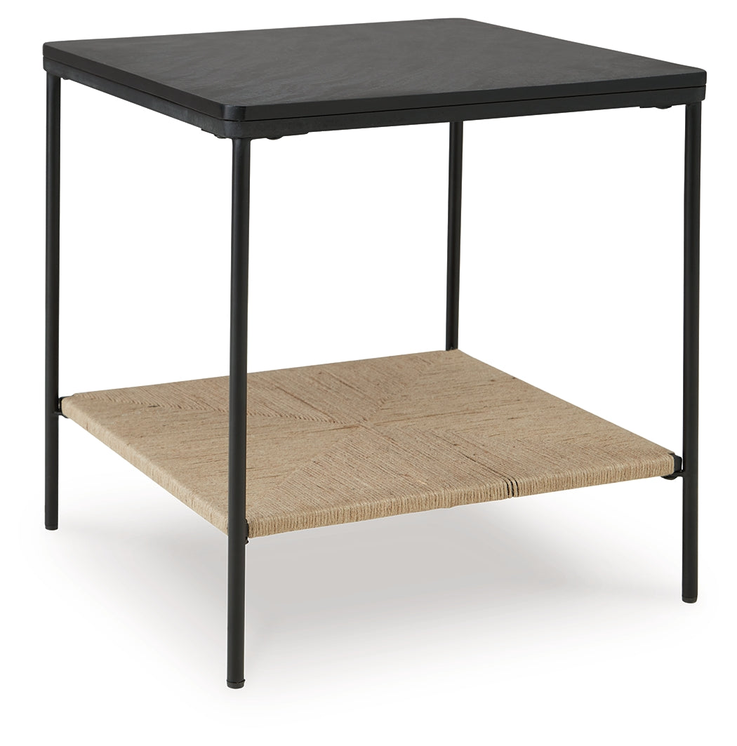 Minrich Black/Natural Accent Table - A4000591 - Bien Home Furniture &amp; Electronics