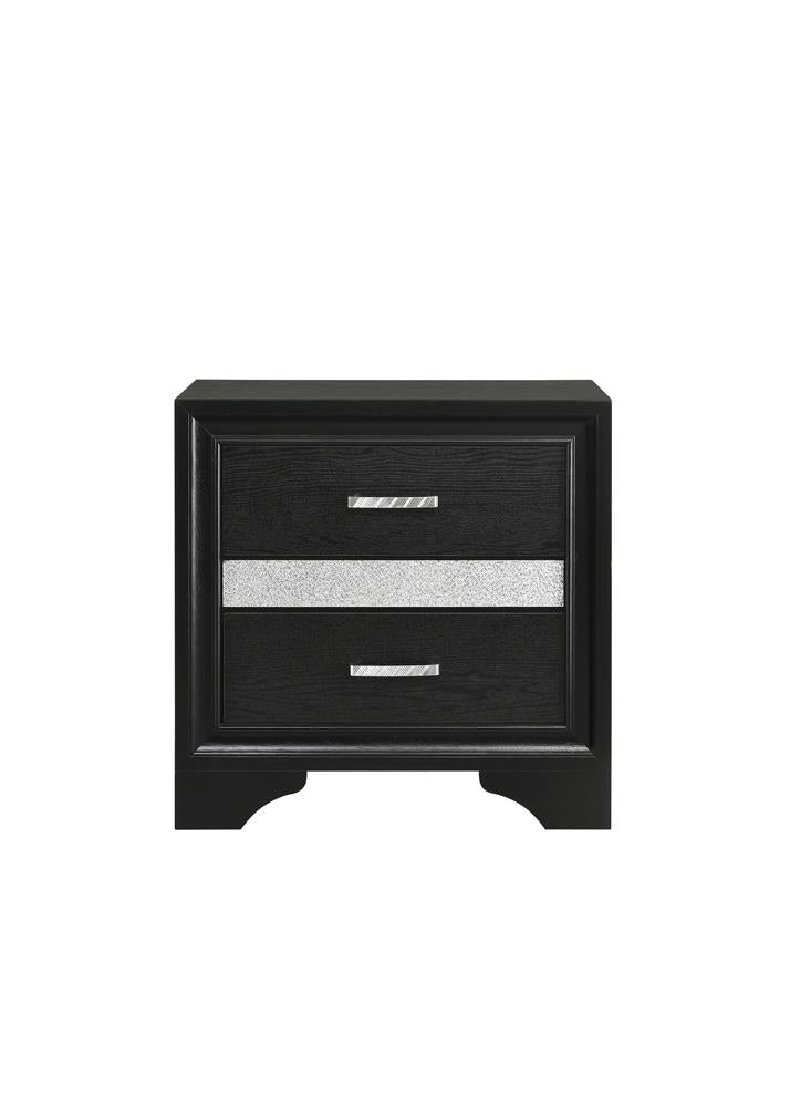 Miranda 2-Drawer Nightstand Tray Black - 206362 - Bien Home Furniture & Electronics