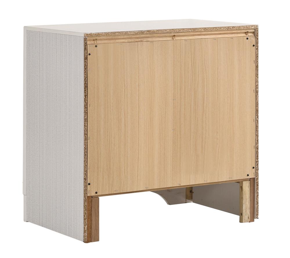 Miranda 2-Drawer Nightstand Tray White - 205112 - Bien Home Furniture & Electronics
