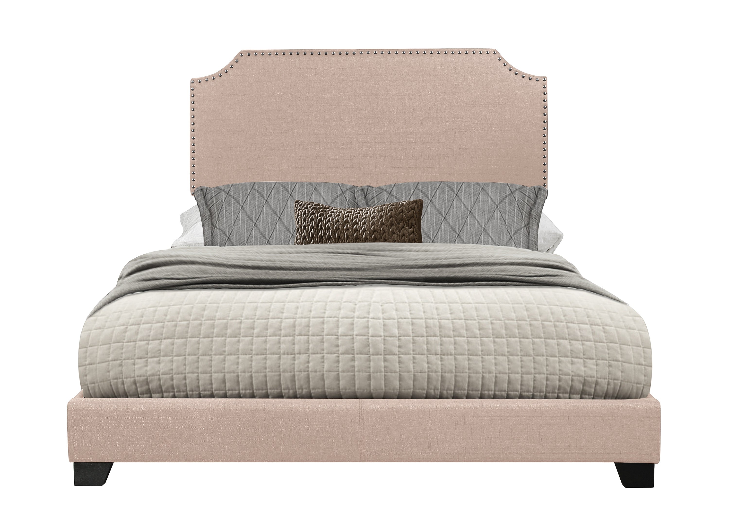 Miranda Beige King Upholstered Bed - SH235KBGE-1 - Bien Home Furniture & Electronics