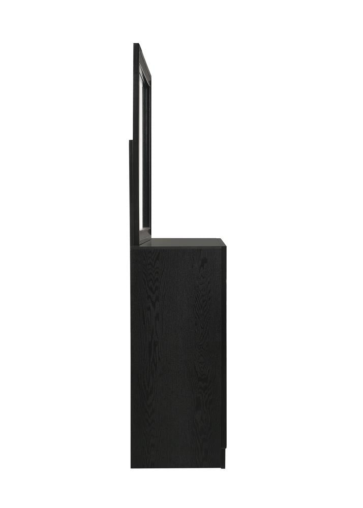 Miranda Black Rectangular Mirror - 206364 - Bien Home Furniture & Electronics