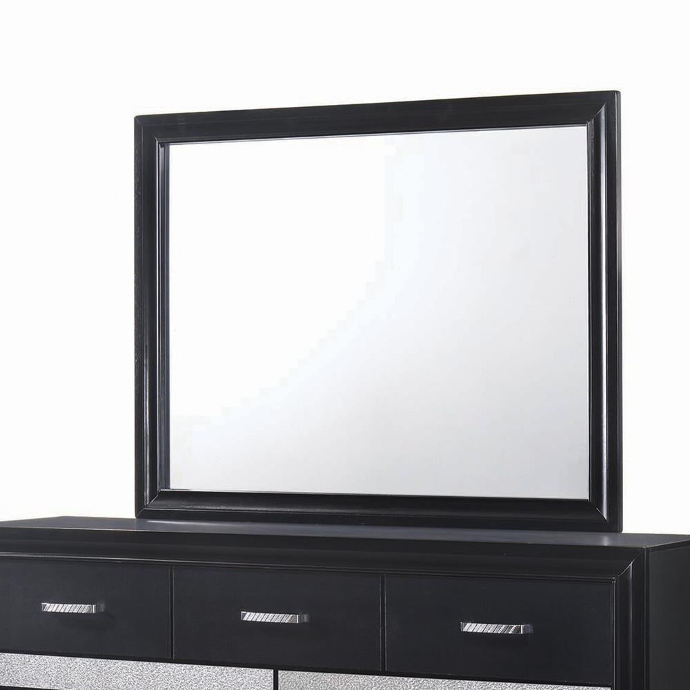 Miranda Black Rectangular Mirror - 206364 - Bien Home Furniture & Electronics