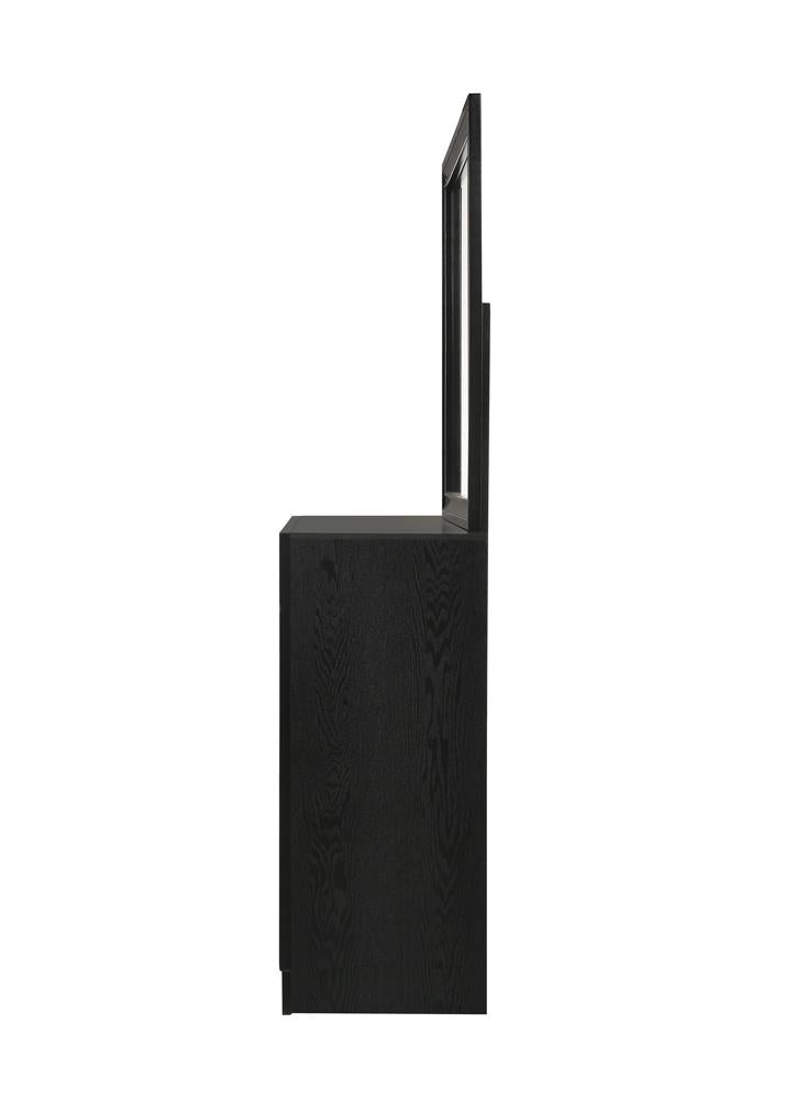 Miranda Black Rectangular Mirror - 206364 - Bien Home Furniture & Electronics