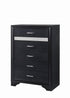 Miranda Black/Rhinestone 5-Drawer Chest - 206365 - Bien Home Furniture & Electronics