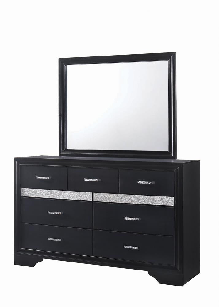 Miranda Black/Rhinestone 7-Drawer Dresser - 206363 - Bien Home Furniture & Electronics
