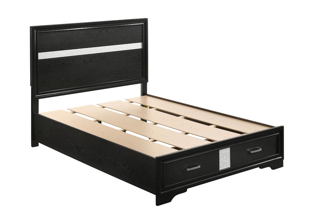 Miranda Full Storage Bed Black - 206361F - Bien Home Furniture & Electronics