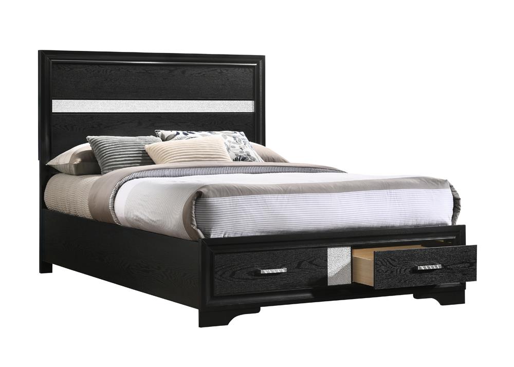 Miranda Full Storage Bed Black - 206361F - Bien Home Furniture & Electronics