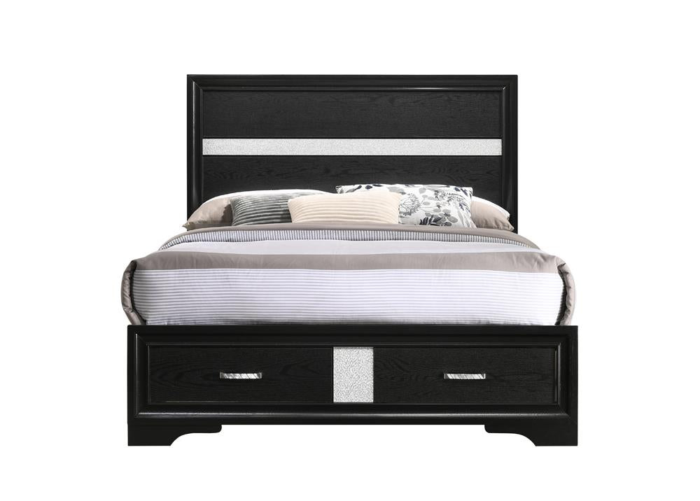 Miranda Full Storage Bed Black - 206361F - Bien Home Furniture & Electronics