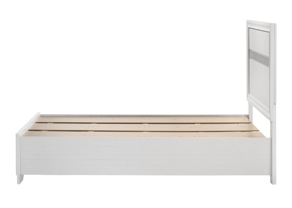 Miranda Twin Storage Bed White - 205111T - Bien Home Furniture & Electronics