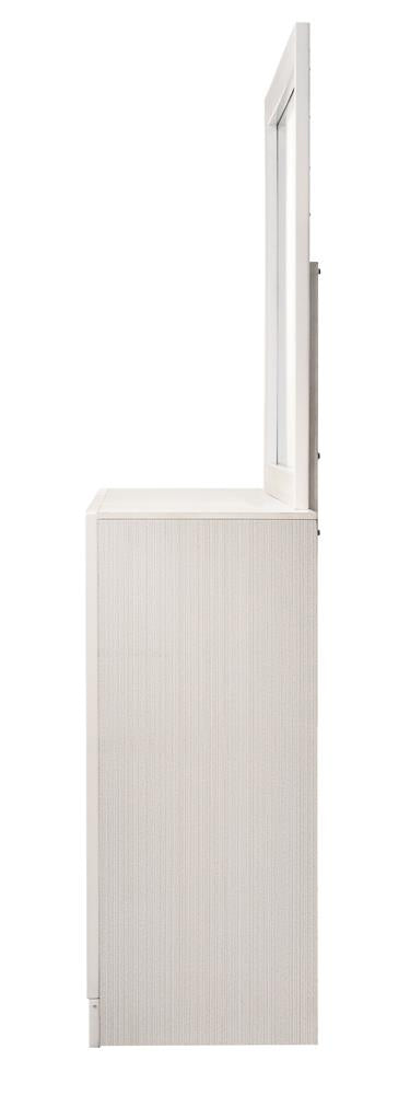 Miranda White/Rhinestone 7-Drawer Dresser - 205113 - Bien Home Furniture & Electronics