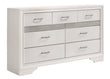 Miranda White/Rhinestone 7-Drawer Dresser - 205113 - Bien Home Furniture & Electronics