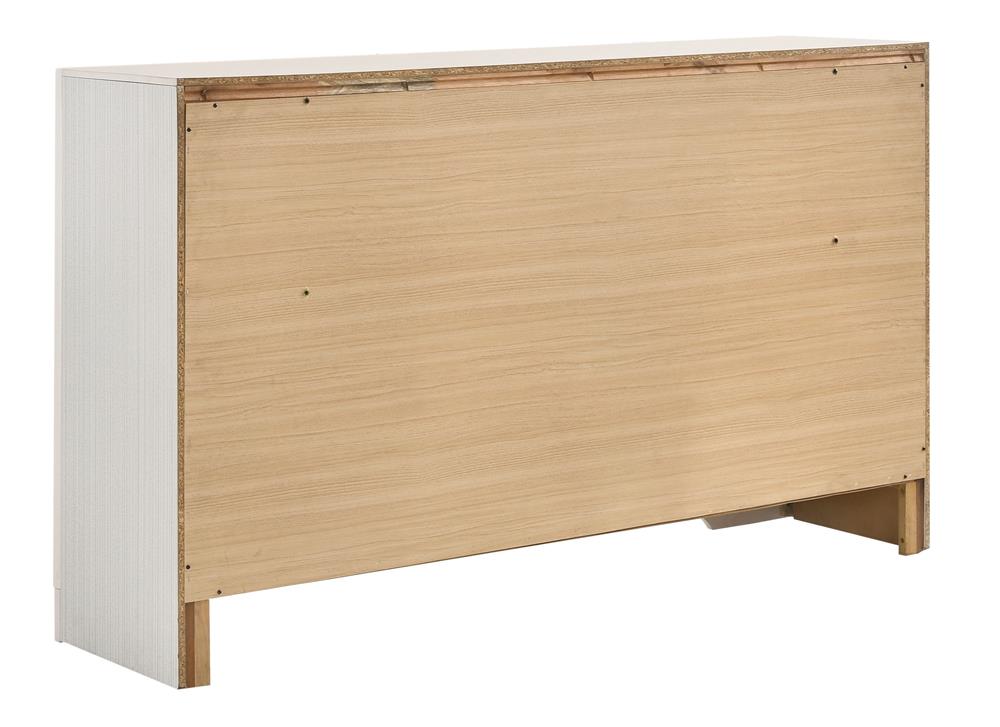 Miranda White/Rhinestone 7-Drawer Dresser - 205113 - Bien Home Furniture & Electronics