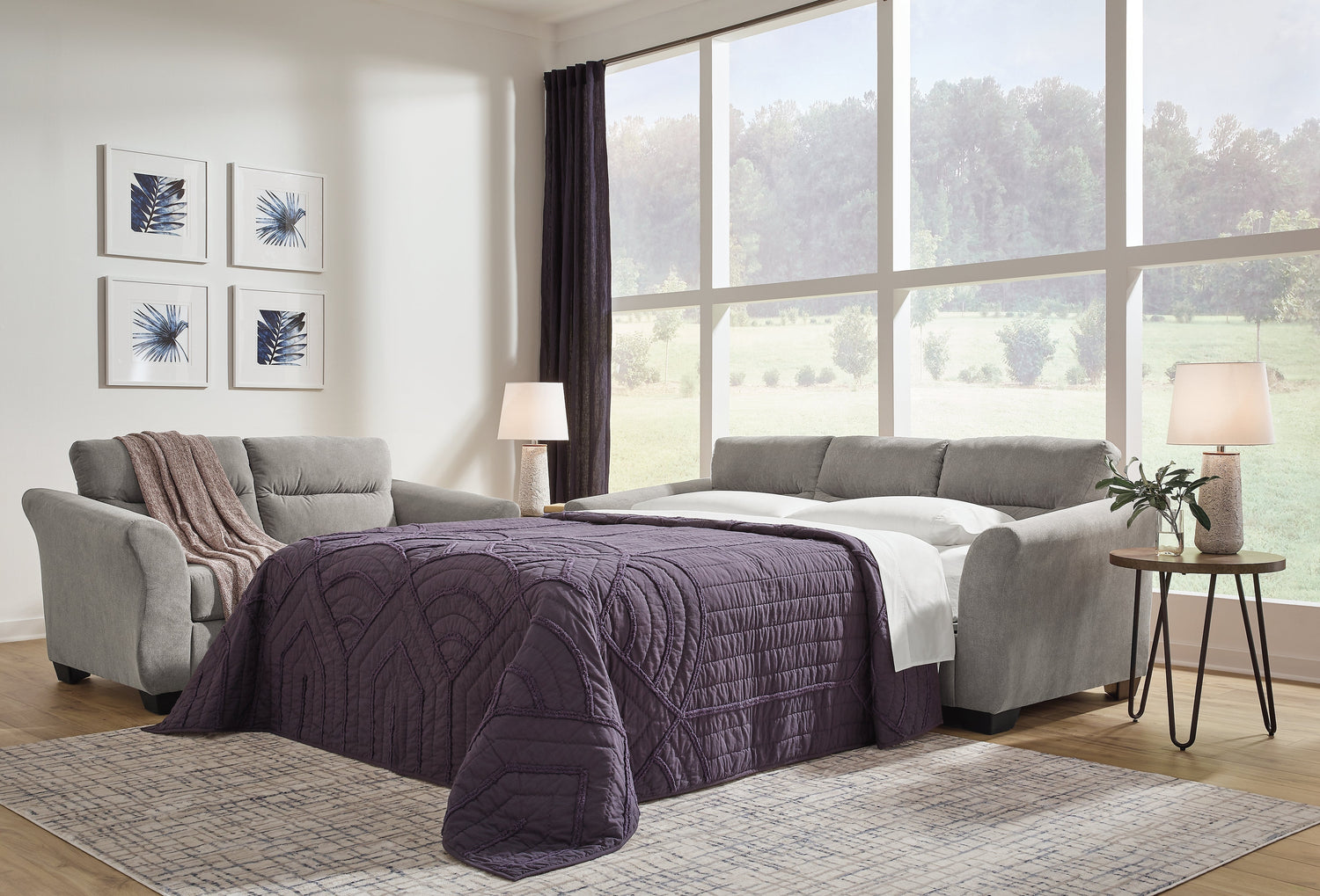 Miravel Slate Queen Sofa Sleeper - 4620639 - Bien Home Furniture &amp; Electronics