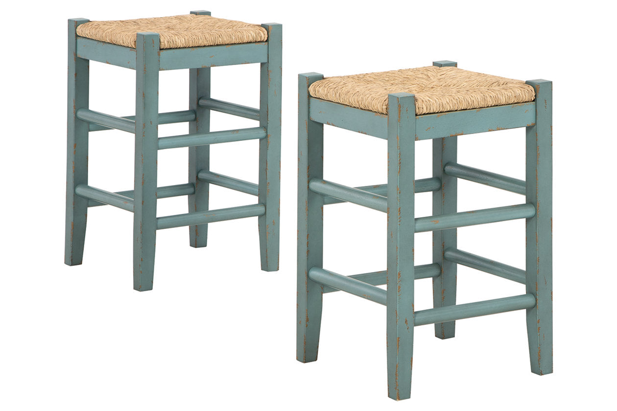 Mirimyn Teal Counter Height Barstool, Set of 2 - D508-324 - Bien Home Furniture & Electronics