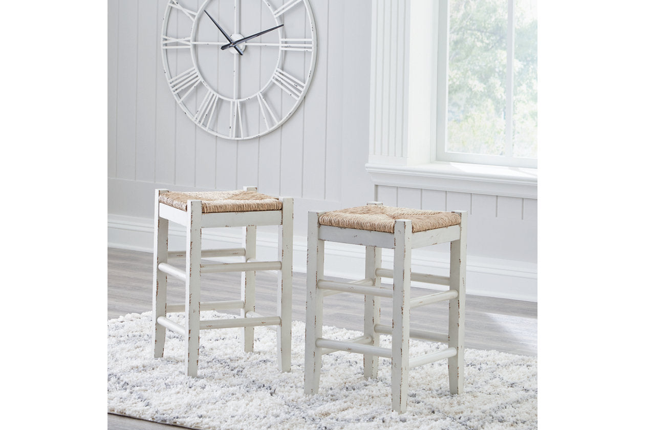 Mirimyn White Counter Height Barstool, Set of 2 - D508-224 - Bien Home Furniture & Electronics