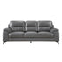 Mischa Dark Gray Top-Grain Leather Sofa - 9514DGY-3 - Bien Home Furniture & Electronics
