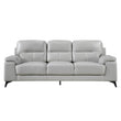 Mischa Silver Grain Top Grain Leather  Sofa - 9514SVE-3 - Bien Home Furniture & Electronics