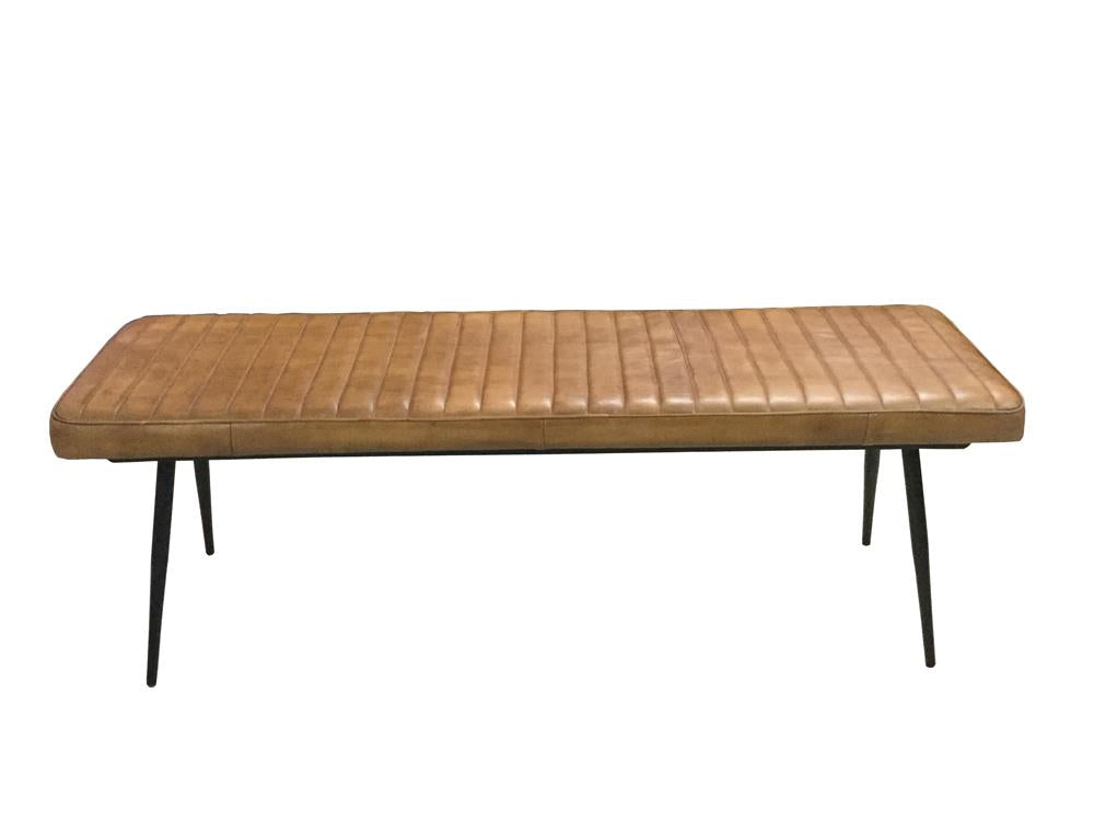 Misty Camel/Black Cushion Side Bench - 110643 - Bien Home Furniture & Electronics