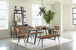 Misty Gray Sheesham/Gunmetal Sled Leg Dining Table - 110681 - Bien Home Furniture & Electronics