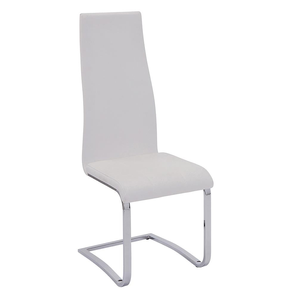 Montclair Black/Chrome High Back Dining Chairs, Set of 4 - 100515WHT - Bien Home Furniture & Electronics