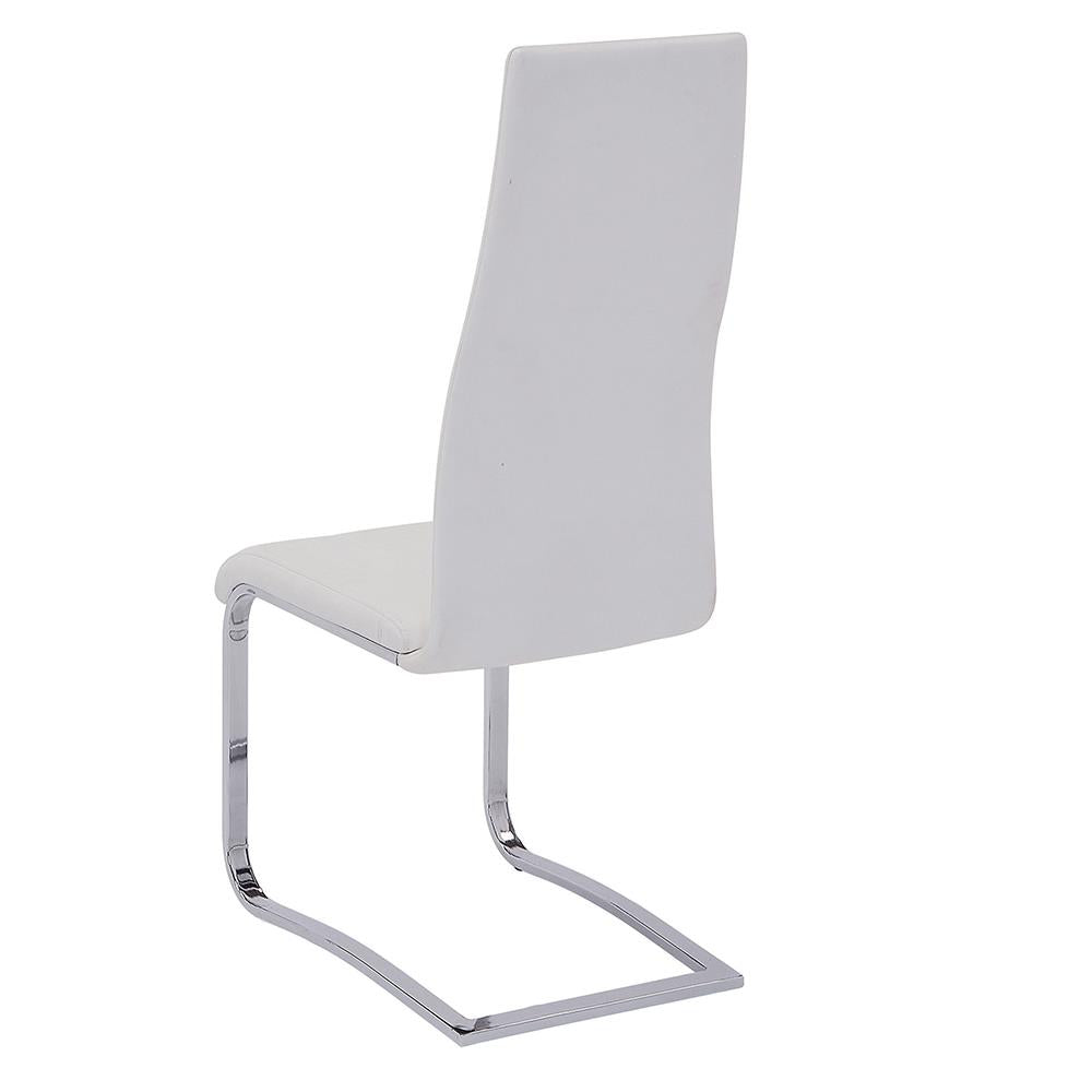Montclair Black/Chrome High Back Dining Chairs, Set of 4 - 100515WHT - Bien Home Furniture & Electronics