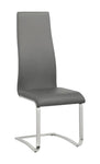 Montclair Gray/Chrome Upholstered High Back Side Chairs, Set of 4 - 100515GRY - Bien Home Furniture & Electronics