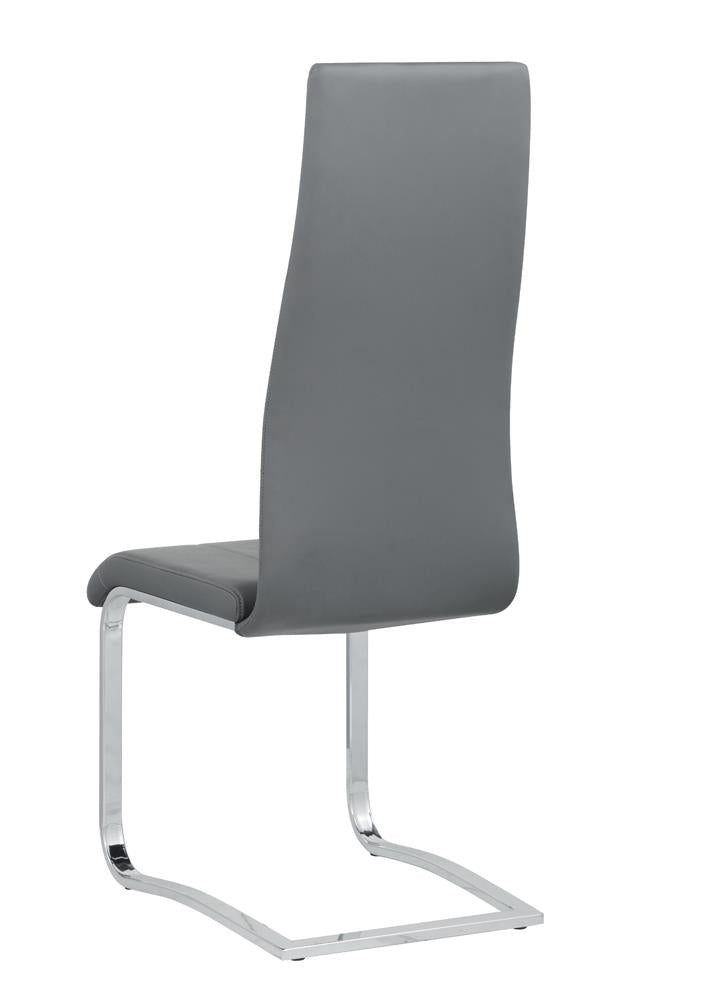 Montclair Gray/Chrome Upholstered High Back Side Chairs, Set of 4 - 100515GRY - Bien Home Furniture & Electronics